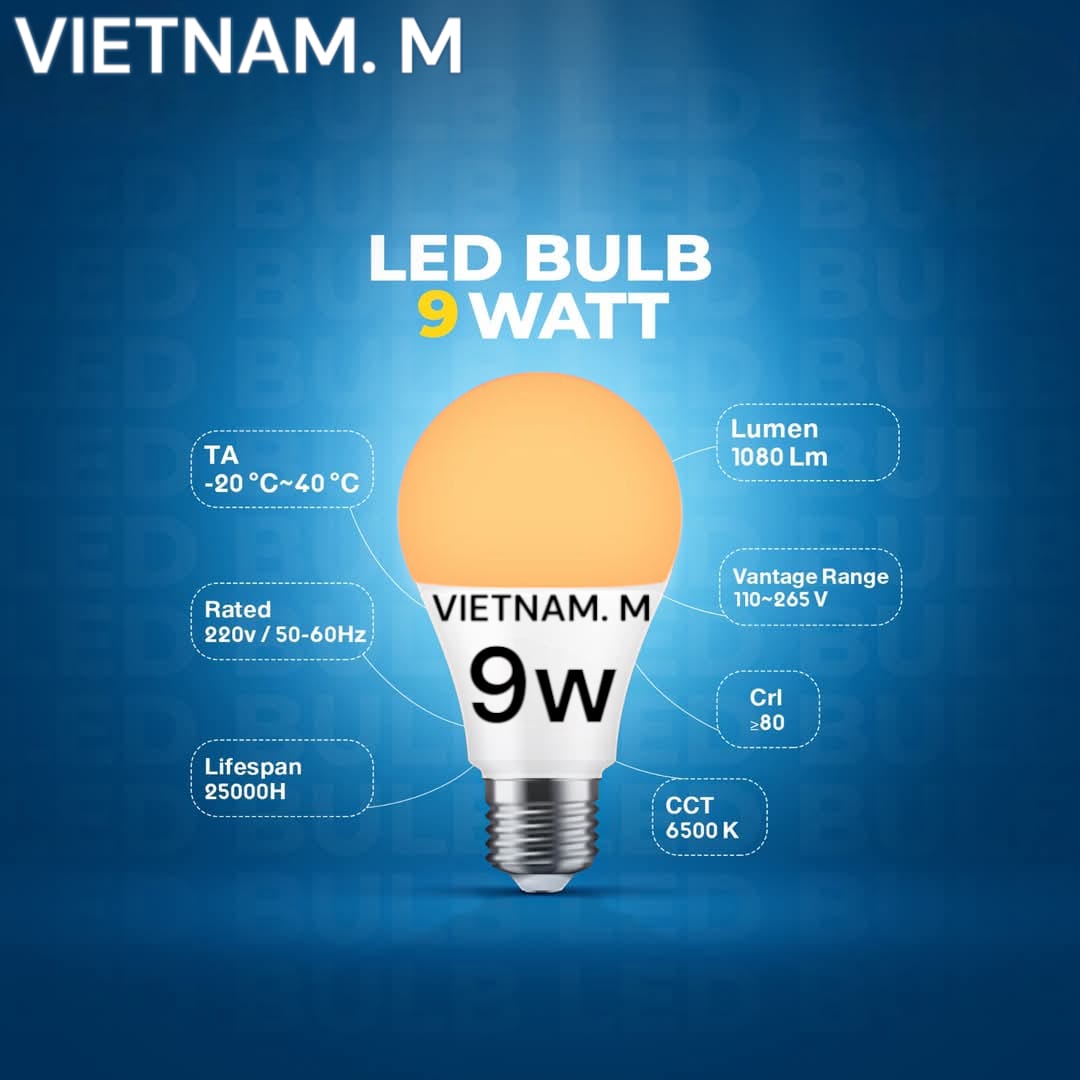 لمبه 9 وات ورم
